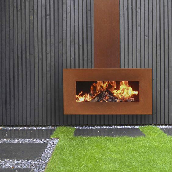 Corten-steel-outdoor-freestanding-firewood-fireplace-with