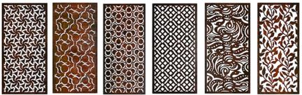 Different Designs Corten Steel Screen