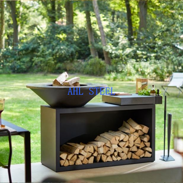 Corten Metal Rusty Steel BBQ Firepit