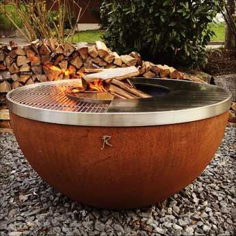 Corten Wood不锈钢BBQ格栅