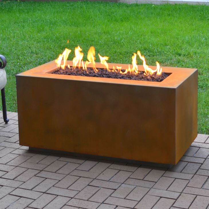 矩形Corten Steel Firepits