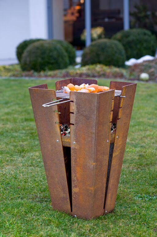 钢铁Corten BBQ烧烤炉用铜绿