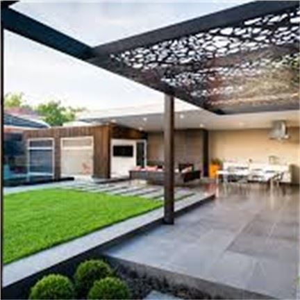 AHL Corten Steel Outdoor Terrace Pergola